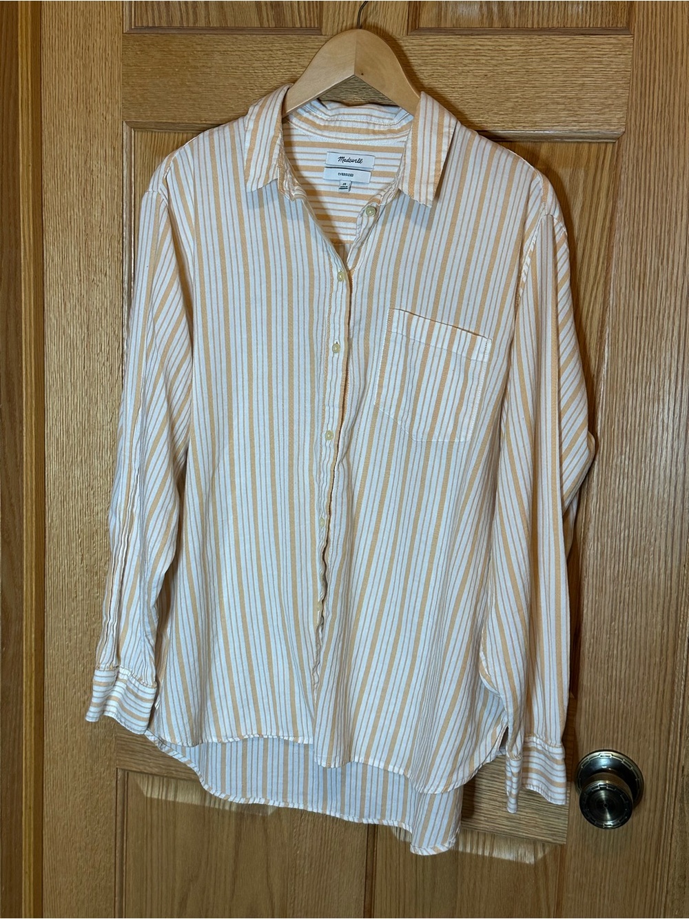 Madewell oversized long sleeve stripped button down size 2X